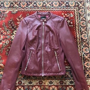 Express Red Leather Jacket